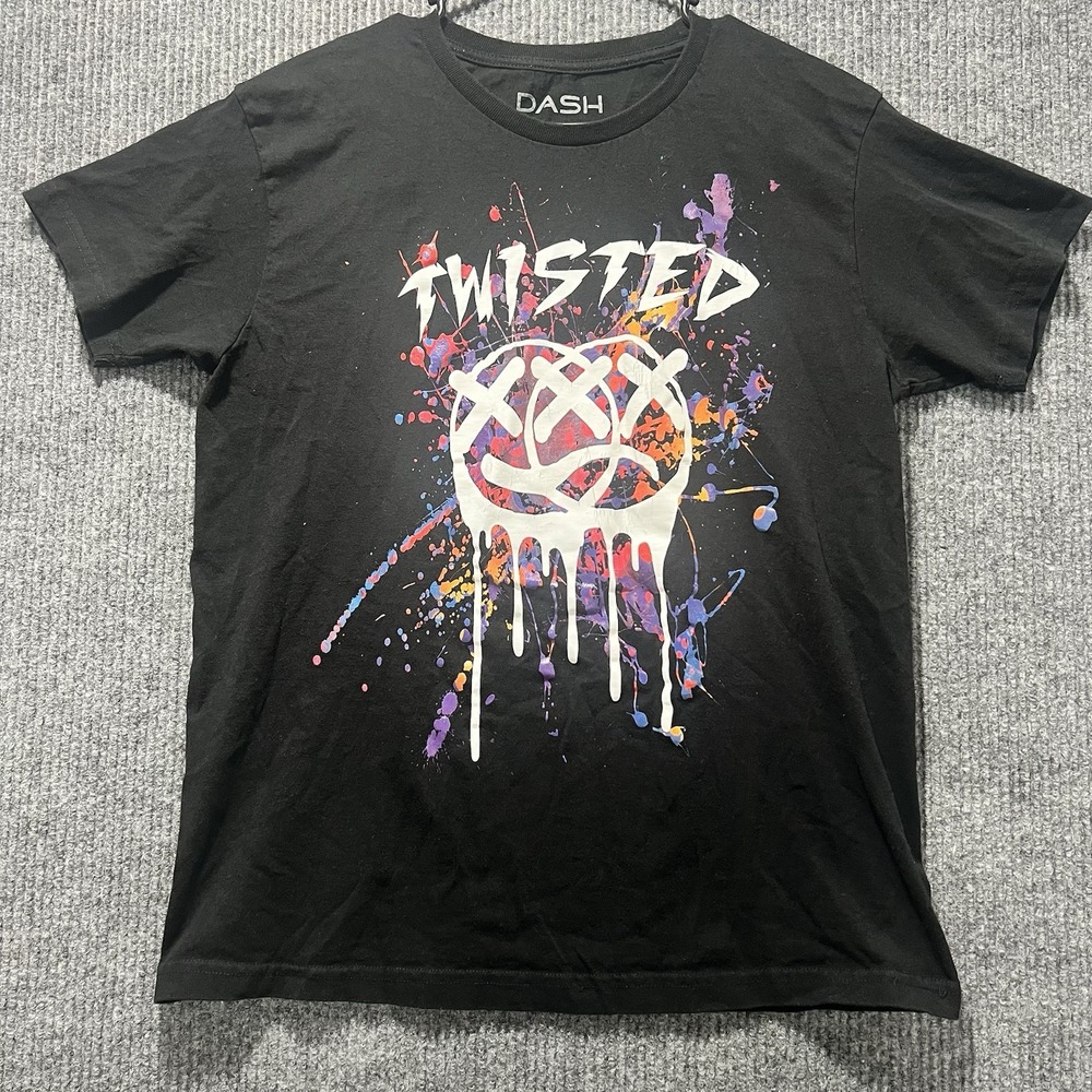 Twisted Graphic Tshirt Men's Size XL Black